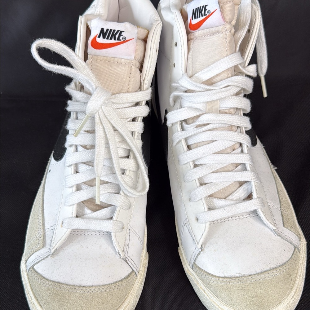 Nike High-Top Sneakers in White and Black